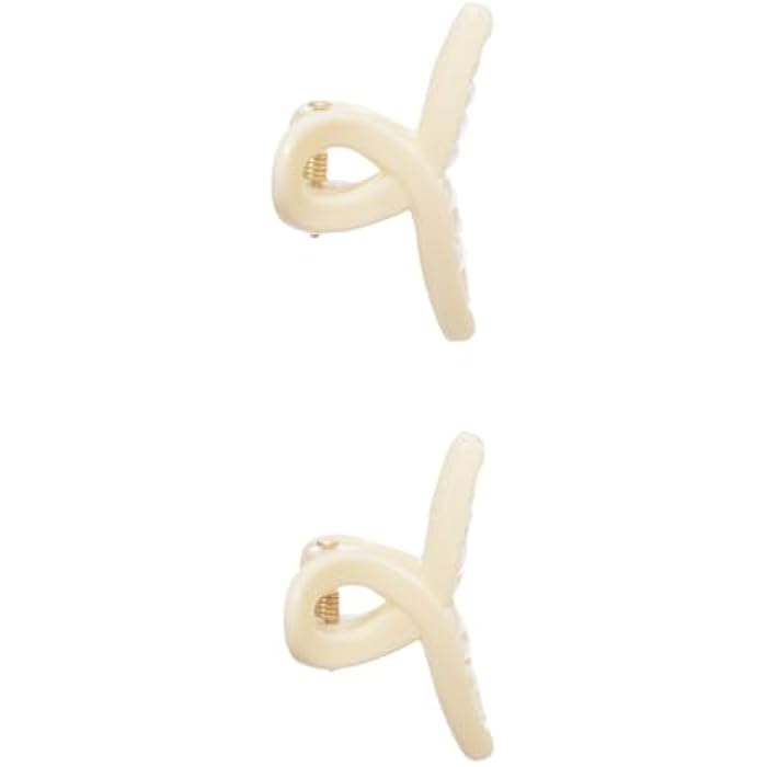 Hair Claw Clips With Hair Scrunchies For Girls Set, 3 Pieces - Offwhite - Image 5